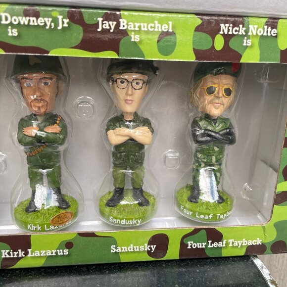 Tropic Thunder Promotional Set of Eight 4" Bobbleheads Dreamworks Studios 2008 - Picture 8 of 13